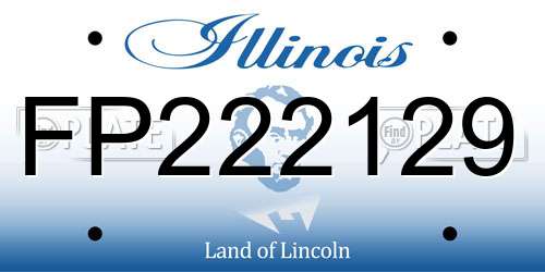 FP222129 Illinois License Plate