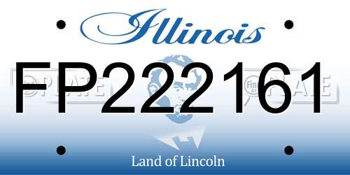 FP222161 Illinois License Plate