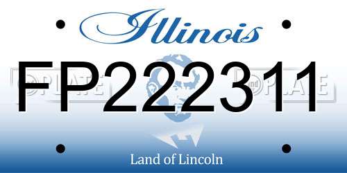 FP222311 Illinois License Plate