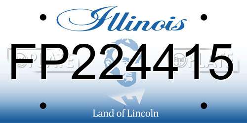 FP224415 Illinois License Plate