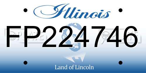 FP224746 Illinois License Plate