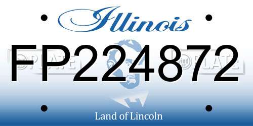 FP224872 Illinois License Plate