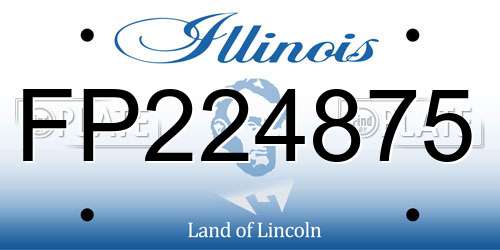 FP224875 Illinois License Plate