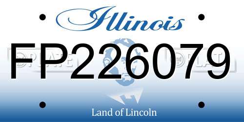 FP226079 Illinois License Plate