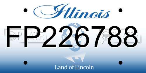 FP226788 Illinois License Plate