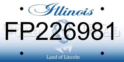 FP226981 Illinois License Plate