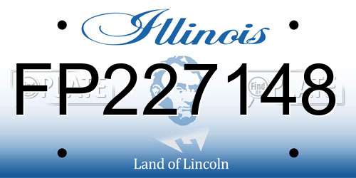 FP227148 Illinois License Plate