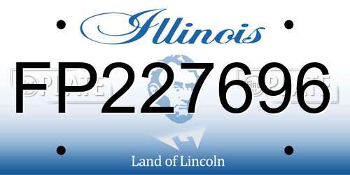 FP227696 Illinois License Plate