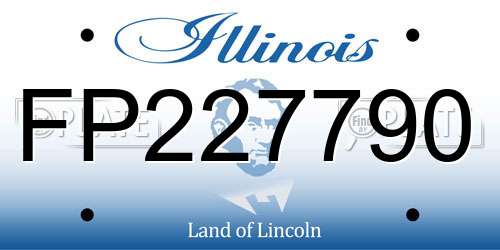 FP227790 Illinois License Plate