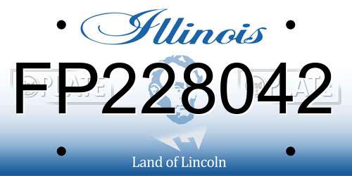 FP228042 Illinois License Plate