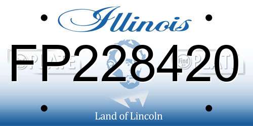 FP228420 Illinois License Plate