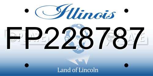 FP228787 Illinois License Plate