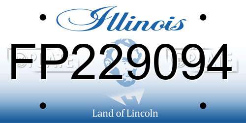 FP229094 Illinois License Plate