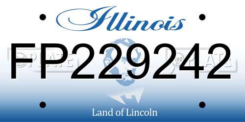 FP229242 Illinois License Plate