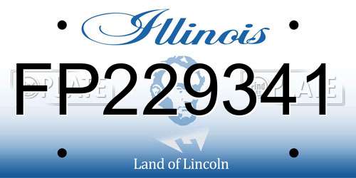 FP229341 Illinois License Plate
