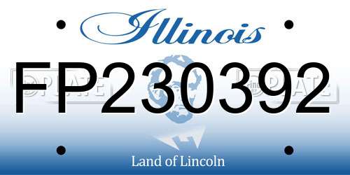 FP230392 Illinois License Plate