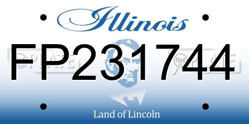 FP231744 Illinois License Plate