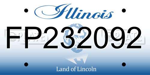FP232092 Illinois License Plate