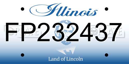 FP232437 Illinois License Plate