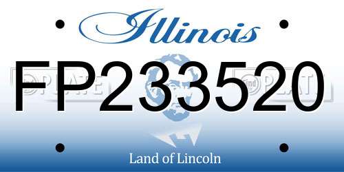 FP233520 Illinois License Plate