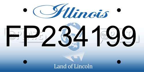 FP234199 Illinois License Plate