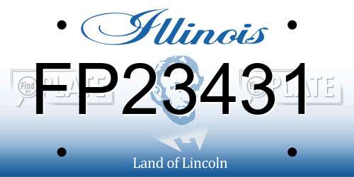 FP23431 Illinois License Plate