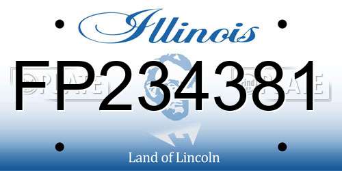 FP234381 Illinois License Plate