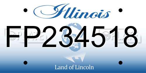 FP234518 Illinois License Plate