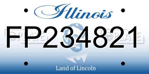 FP234821 Illinois License Plate