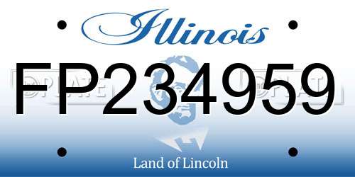 FP234959 Illinois License Plate