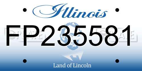 FP235581 Illinois License Plate