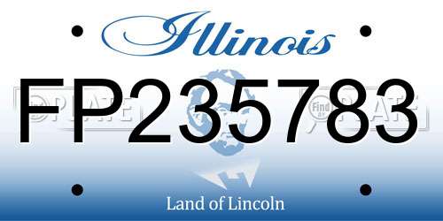 FP235783 Illinois License Plate
