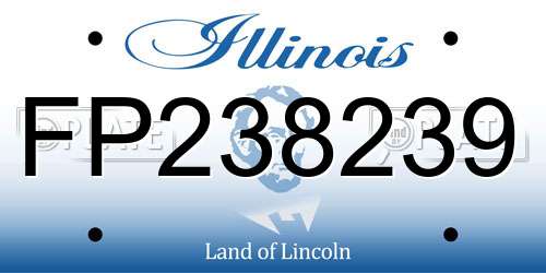 FP238239 Illinois License Plate