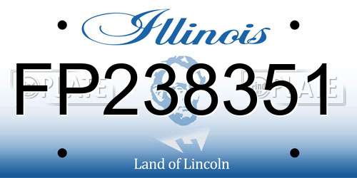 FP238351 Illinois License Plate