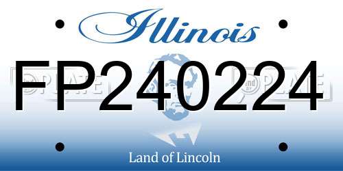 FP240224 Illinois License Plate