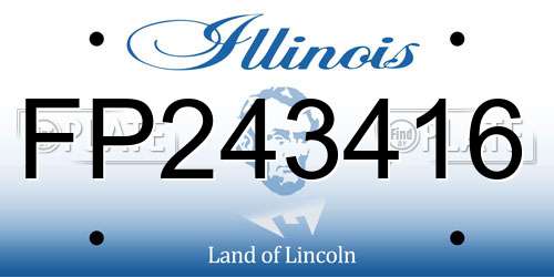 FP243416 Illinois License Plate