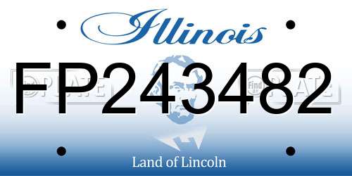 FP243482 Illinois License Plate