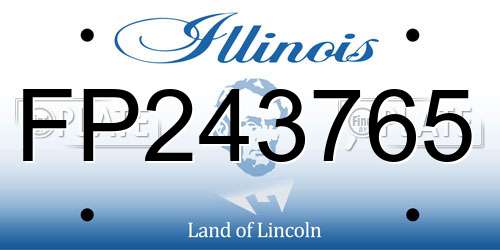 FP243765 Illinois License Plate