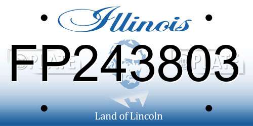 FP243803 Illinois License Plate