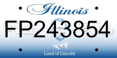 FP243854 Illinois License Plate