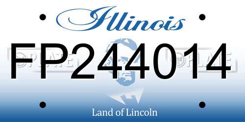 FP244014 Illinois License Plate