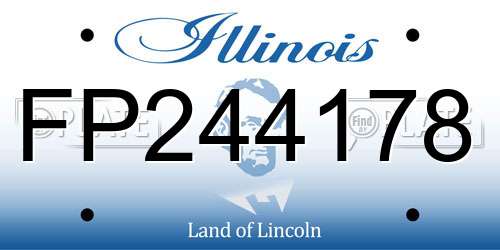FP244178 Illinois License Plate