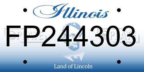 FP244303 Illinois License Plate