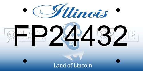 FP24432 Illinois License Plate