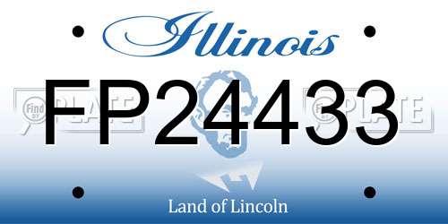 FP24433 Illinois License Plate