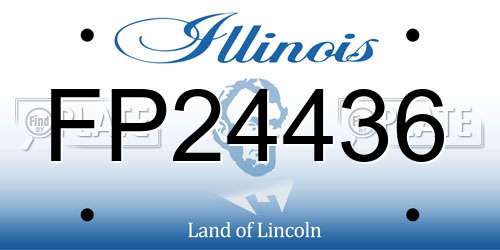 FP24436 Illinois License Plate