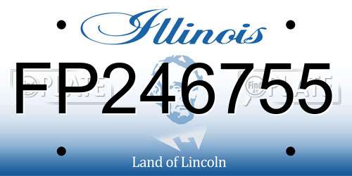 FP246755 Illinois License Plate