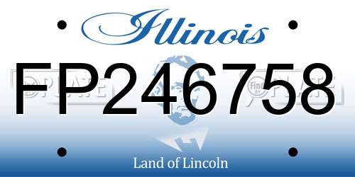 FP246758 Illinois License Plate