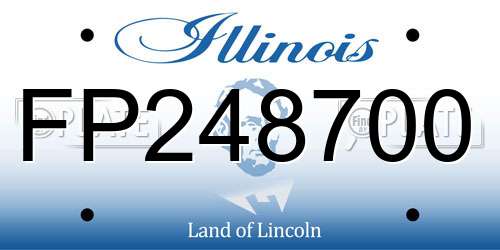 FP248700 Illinois License Plate