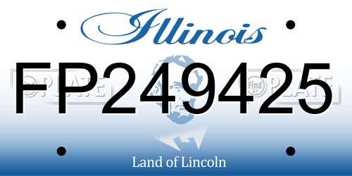 FP249425 Illinois License Plate